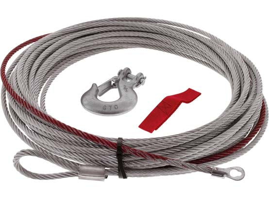 HULK STEEL WINCH CABLE REPLACEMENT T/S 9500lb 8.33mm x 28m GALVIN